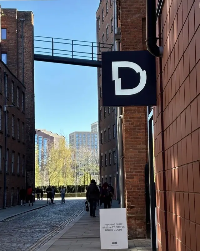 The Duffy's sign on the street